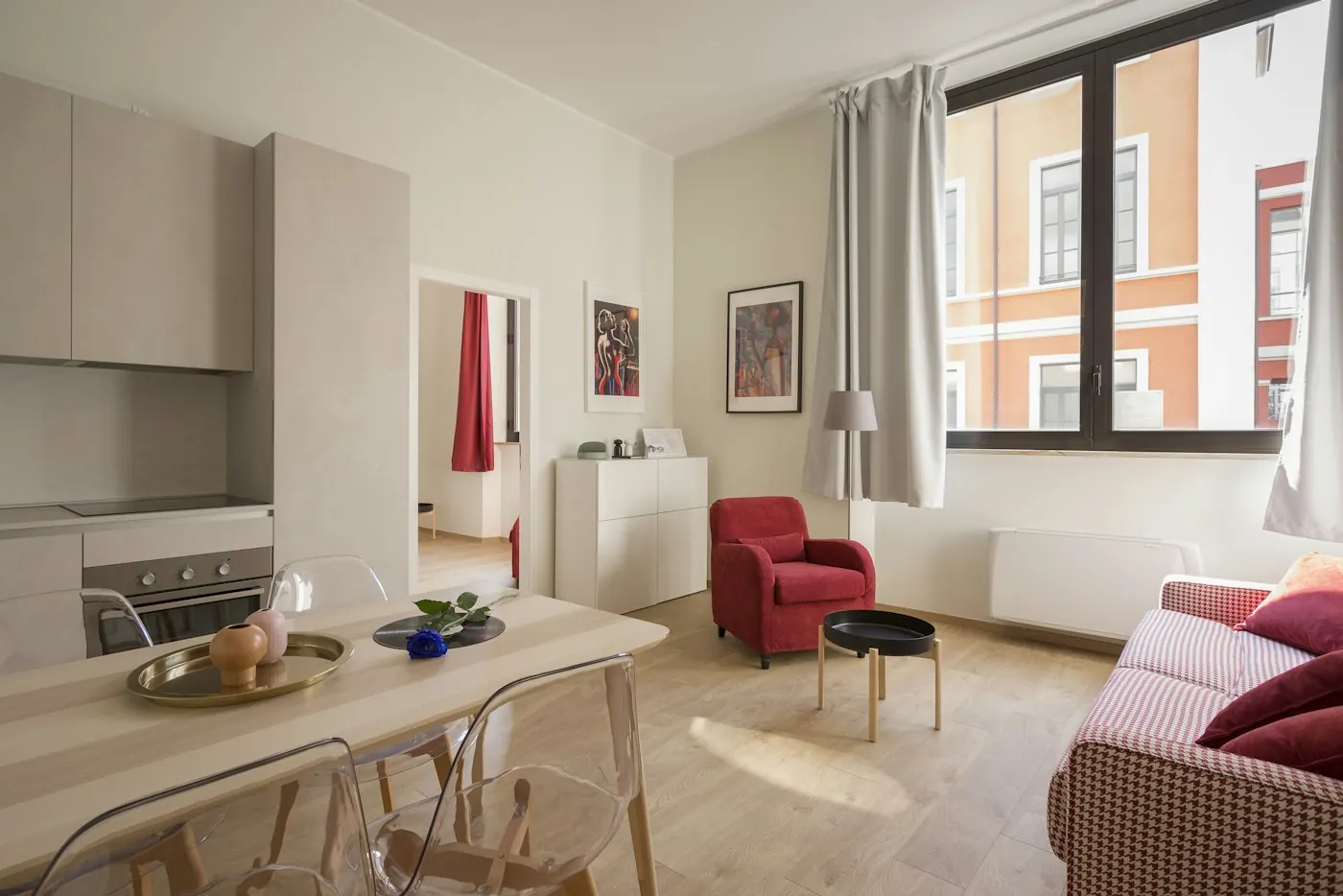 Interior de apartamento compacto