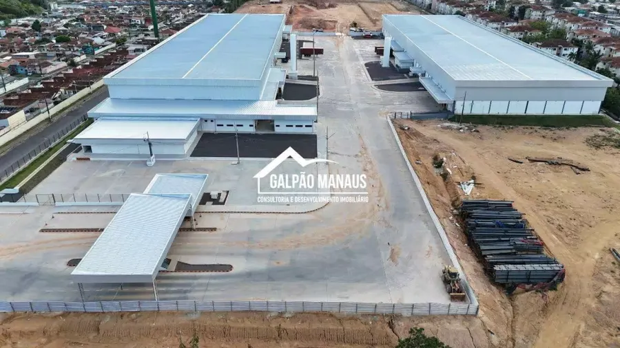 Vista aérea do imóvel GGL 132, galpão logístico / industrial em construção